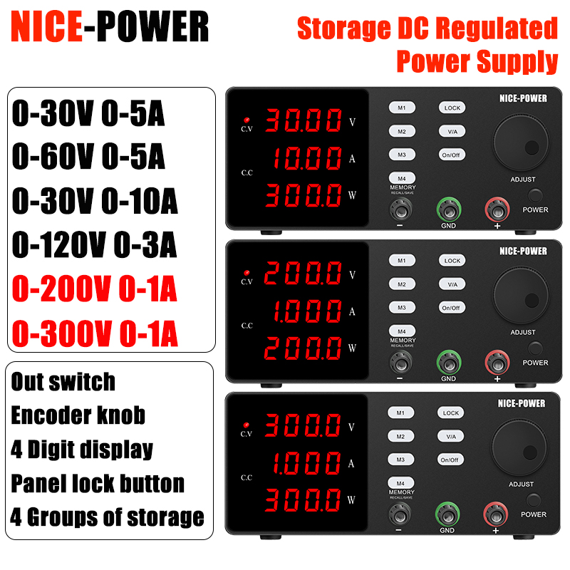 Switching Dc Power Supply 300V 1A - Zasilacz laboratoryjny NICE-POWER 200V/300V 1A DC,