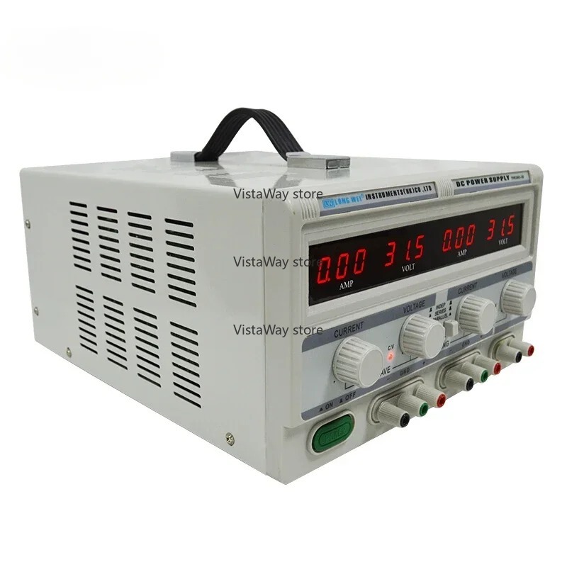 Linear Dc Power Supply Triple Output - Podwójny stabilizowany zasilacz DC liniowy z