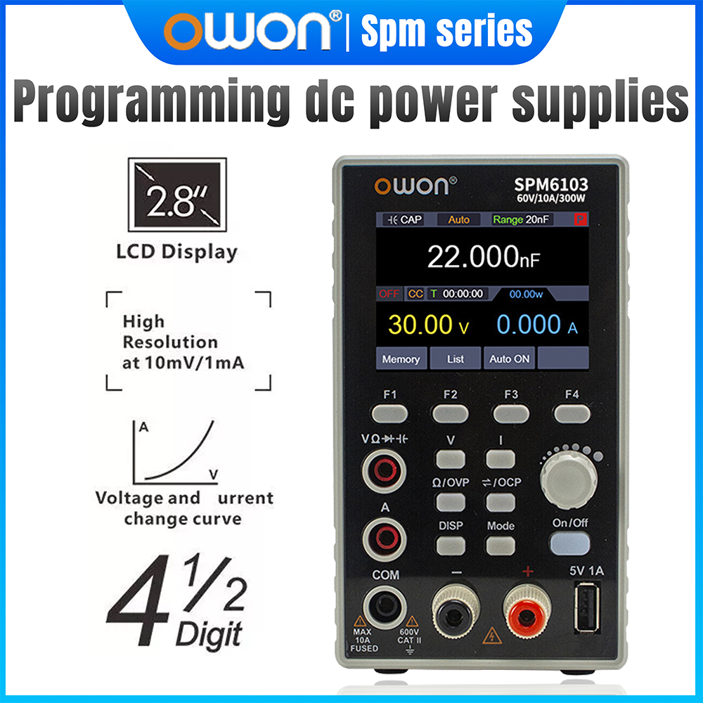 OWON SPM6103 Programowalny zas – Programmable Dc Power Supply 60V 10A recenzja i cena