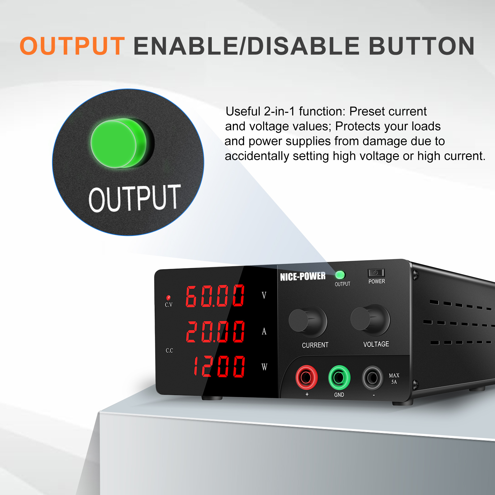 NICE-POWER 60V 20A Wysokowydaj – High Power 60V 20A Bench Power Supply recenzja i cena